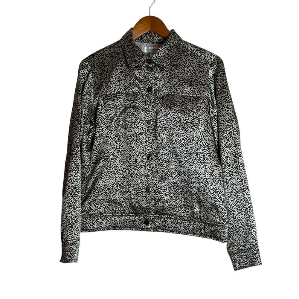 Worthington 100% silk cheeta print coat. Size medium